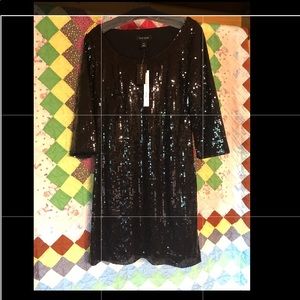 WHBM Black Sequin Dress 🌟